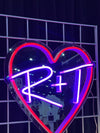 Heart with Initials Neon Sign